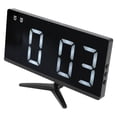 thumbnail image 3 of Reloj despertador con forma de TV sin bordes, pantalla LED, reloj de espejo multifuncional para el hogar y la oficina., 3 of 14