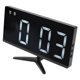 thumbnail image 3 of Reloj despertador con forma de TV sin bordes, pantalla LED, reloj de espejo multifuncional para oficina en casa, 3 of 10