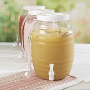 10.5 Liter Jaron Vitrolero Plastic Beverage Drink Dispenser Set Agua Frescas Lemonade with Ladle