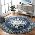 thumbnail image 2 of SAFAVIEH Vintage Hamadan Tahnee Oriental Area Rug, Blue/Grey, 3' x 3' Round, 2 of 7