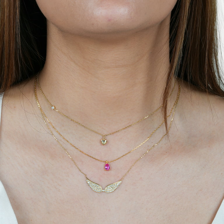 Full Cut Diamond Heart Choker Necklace — EF Collection®