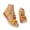 Yellow, variant on Women Boho Elastic Slingback Wedge Sandals Beach Summer Flip Flops