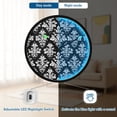 thumbnail image 5 of Indoor 12' Voice-Activated Luminous Decoration Wall Clock With LED Night Light Creating Intricate Patterns, 5 of 8