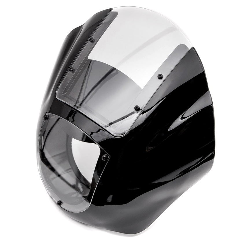 Krator NEW Black & Smoke Quarter Fairing Windshield Kit for Harley Davidson XL FXR Dyna