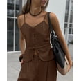 thumbnail image 5 of Women's Halter Vest and Wide Leg Pants Set, Tie Front Sleeveless Two Piece Outfit, 5 of 5