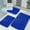 3 Pcs - Solid Blue, variant on Fwttom 3 Pcs Non Slip Bathroom Rugs Set, Soft Water Absorption Super Thick Washable Easy To Dry Floor Mats, Solid Color Winter Bath Mats for Bathroom Toilet Mats