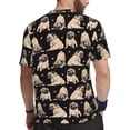 thumbnail image 2 of Wukai French Bulldog Print Men's Short-Sleeved Mesh T-Shirt,Quick-Dry Short Sleeve Workout T-Shirt-Large, 2 of 8