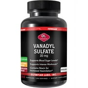 Olympian Labs Vanadyl Sulfate 20 mg Plus Niacin 20mg Capsules, 250 Count