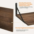 thumbnail image 4 of Rustic Floating Shelves for Wall W x D Wood Deep Wall Shelves Set of Wide Floating Bookshelf for Living Room Kitchen Office Bedroom Storage & Decoration wi, 4 of 8