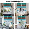 thumbnail image 6 of Swag Curtain Valances Teal Blue Brown Wood Grain Swag Valances for Kitchen Windows Farm Barn Wooden Stripes Short Topper Curtains Valance Tier Pair for Kitchen Bedroom Living Room Bathroom 28"x36", 6 of 8