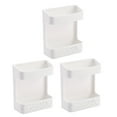 thumbnail image 5 of LEORX Storage Shelf Wall Hung Storage Rack White ABS 3pcs, 5 of 8