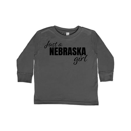 

Inktastic Just a Nebraska Girl Born and Raised Gift Toddler Toddler Girl Long Sleeve T-Shirt