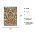 thumbnail image 2 of Medicine Buddha - Bhaishajyaguru - Buddhist Deity - Vintage Tibetan Thangka Buddhist Painting - Tibet, 13th Century - Bamboo Fine Art 290gsm Paper (Unframed) 17x22in, 2 of 4