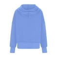 thumbnail image 5 of Women'S Zip Up Hoodie Sweatshirt Y2K Fall Fashion Casual Solid Color Long Sleeve Loose Fit Pockets Casual Trendy Jacket Light Blue XXL, 5 of 6