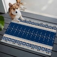 thumbnail image 3 of Navy Blue Boho Entryway Rug 2'x3'&nbsp; Non Slip Front Door Mats, Vintage Ethnic Tribe Abstract Art Entrance Rugs Indoor Outdoor Carpet, Washable Floor Mats Small Area Rug for Bedroom Kitchen, 3 of 8