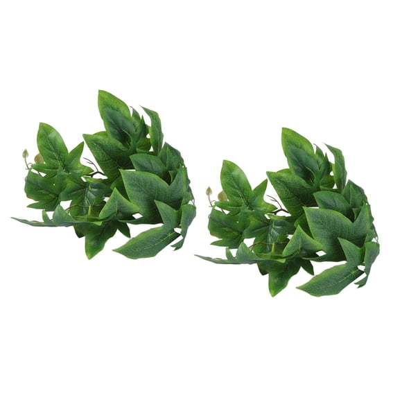 Fyydes Plante en Plastique Réaliste Plante de Reptiles Artificielle Facile d'Entretien avec Ventouse pour Nids de Reptiles pour Aquariums