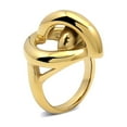 thumbnail image 4 of COUYA 316L Stainless Steel Ring Fashion Silver/Gold Plated Rings Unique irregular jewelry Ring, 4 of 6