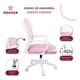 thumbnail image 3 of Silla Oficina Ajustable Ergonomica Escritorio Giratoria, 3 of 5