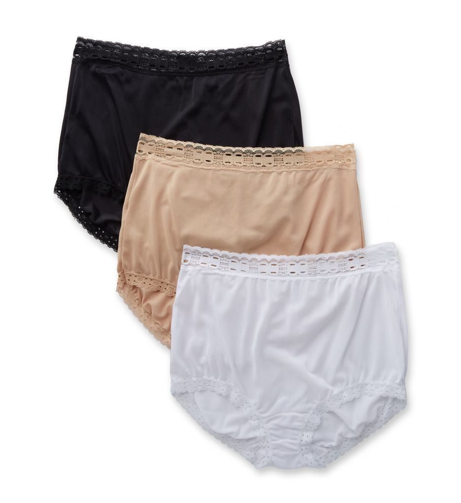 Women's Olga 873J3 Secret Hug Scoop Full Brief Panty 3 Pack