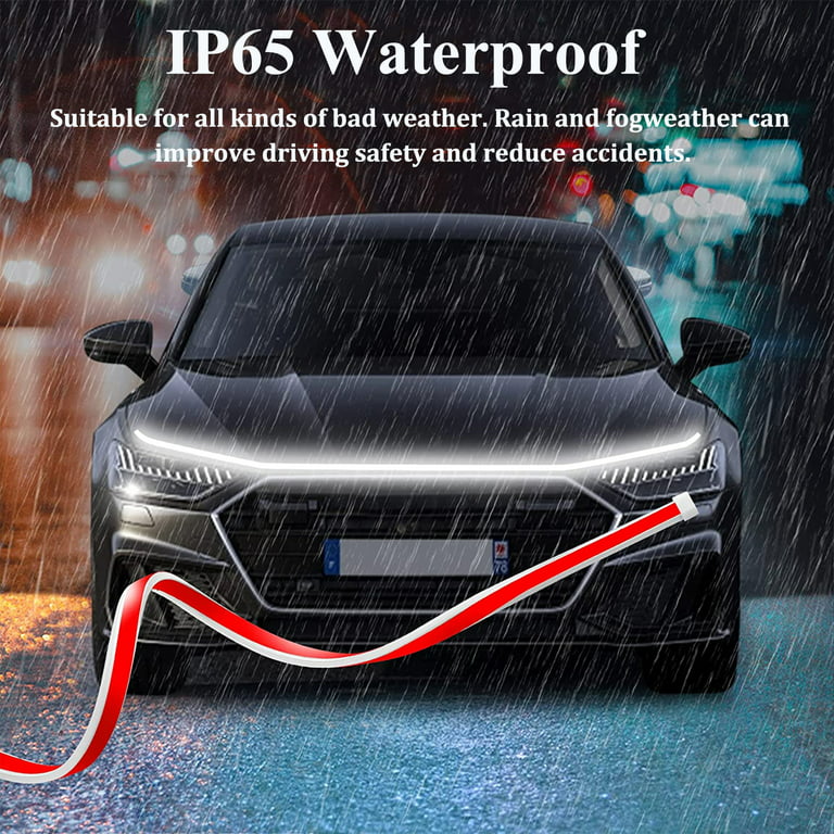 Hood Light Strip, 70 Waterproof & Flexible Car Lights Exterior