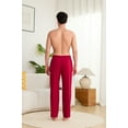 thumbnail image 3 of Vulcanodon Mens Pajama Pants, Soft Lounge Pant with Pockets Lightweight Sleep Pj Bottoms,(Red,S), 3 of 5