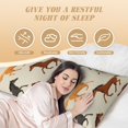 thumbnail image 3 of Body Pillow Cover - Soft Body Pillow Pillowcase, Modern Cool Horse Breathable Long Body Pillow Case Cover with Invisible Zipper 20x60in, 3 of 5