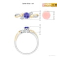 thumbnail image 6 of ANGARA Natural Tanzanite and Diamond Twisted Vine Ring in 14K White & Yellow Gold for Women (Size-5mm) | December Birthstone, Birthday, Anniversary, Jewelry Gift for Women | Natural Tanzanite Ring, 6 of 10