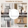 thumbnail image 7 of Domaci Over The Door Hooks with 12 Coat Hooks, Multi Purpose Over The Door Towel Racks for Towel, Coat & Dorm Essentials, White, 7 of 7
