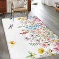 thumbnail image 2 of Area Rugs 2.7'x5', Wildflowers Carpet for Living Room Bedroom Dining Room, Farmhouse Country Dragonfly Butterfly Floral Throw Kitchen Rugs Non Slip Washable Rectangle Indoor Outdoor Rugs, 2 of 8