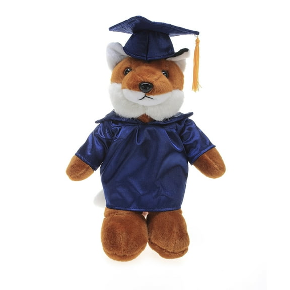 Made by Aliens Personalized Fox Stuffed Animal Plush Toy – Perfect Gift for Graduation Name or Your School Logo on Gown, Best for Any Grad School Kids 12 Inches