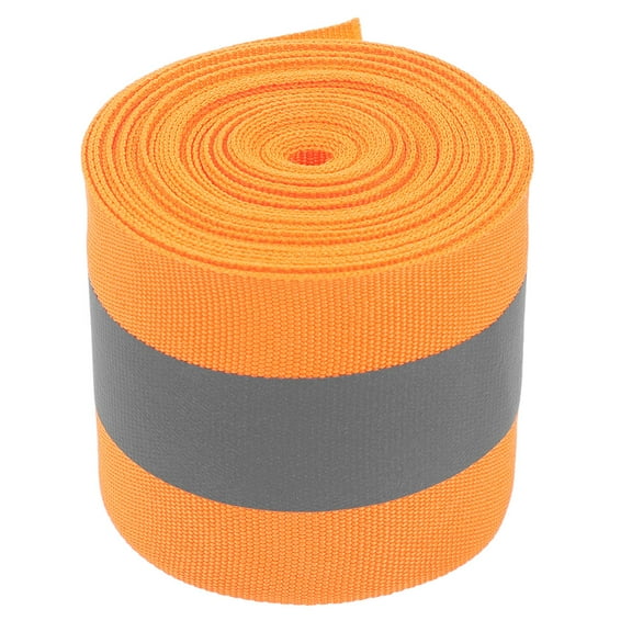LULULION Reflector for Clothing Reflective Ribbon Fluorescent Orange 1 Roll for Workers