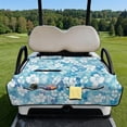 thumbnail image 2 of HUIACONG Blue Flowers Golf Cart Covers Seat Comfortable Portable Golf Cart Covers Seat Club Car Easy to Install Non-Slip Fit Most Cars EZGO Yamaha Club Car, 2 of 7