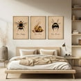 thumbnail image 2 of Vintage Bee Wall Hieng Bee Happy Wall Decor Entomology Hieng Poster Cute Animal Canvas Wall Painting Kids Room Painting Picture Mural Prints For Living Room Bedroom Office, 2 of 6