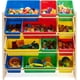 thumbnail image 5 of Organizador de almacenamiento de juguetes para niños con 12 contenedores de plástico - Madera natural con contenedores brillantes esquí esquí Gafas de esquí, 5 of 5