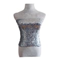 thumbnail image 4 of Womens Sparkle Sequin Tube Top Stretch Fabric Evening Party Wear Bandeau, 4 of 4