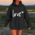 thumbnail image 2 of Aoiroe Valentine'S Day T-Shirt Y2k Hoodies Oversized Trendy Fall Winter Basic Oversized Hoodie Hoodies For Women Pullover Valentines Shirts For Women Fall Sweatshirts For Women Y2k Hoodie Black L, 2 of 6