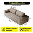 thumbnail image 4 of 71" Corduroy Loveseat Sofa, 2-Seater Modern Couches for Small Spaces, No Assembly Foam Floor Couch Compressed Sofa for Living Room Bedroom Apartement, Camel, 4 of 8