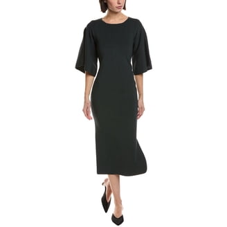 midi plus size formal dresses Unique Vintage Plus Size Black Sweetheart Midge Swing Dress 5X/32W-34W
