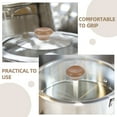 thumbnail image 3 of DRAFIDEEP 3Pcs Fry Pan Lid Knob In Coffee Color Wooden Design For Pot Lid Handle Grip, 3 of 8