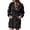 Black, variant on Women Casual Hooded V Neck Zipper Pullover Sweatshirt Mini Dress with Pockets Loose Fit Solid Comfort Navy XXXL
