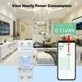 thumbnail image 4 of Amdohai Tuya ZigBee Single-phase Intelligent Wireless Guide Rail Electric Meter for Bidirectional Solar Energy Consumption Measurement, 4 of 8