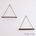 thumbnail image 3 of Rutledge & King Hanging Wall Shelves - Dark Brown Hanging Rope Shelf - Wooden Hanging Storage Shelves - Modern Swing Rope Floating Shelf (Dark Brown, Single), 3 of 3