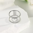 thumbnail image 3 of Flydeer 925 Sterling Silver 5A Zirconia Accent Heart-Shaped Openwork Double Layer Ring Versatile Jewelry for Women in Her Size 9, 3 of 10