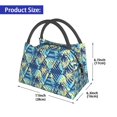 thumbnail image 2 of Yiaed Hawaiian Style Print Lunch box lunch bag Portable Insulated Lunch Box for Women Men Cooler Tote Bag with Front Pocket for Work Picnic Travel, 2 of 6