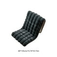 thumbnail image 3 of Btomtd Winter Plush Siamese Seat Cushion with Non-Slip Base, Thickened Backrest Cushion for Chairs and Stools, Cozy Chair Cushions for Sofa, Size 53"x16", Dark Gray, 3 of 6