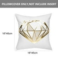 thumbnail image 3 of Unique Bargains Gold Foil Print Decorative Throw Pillow Cover 18" x 18" #11, 3 of 7