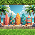 thumbnail image 5 of Decorative Design Surfboard Pattern Summer Beach Banner for Outdoor Party Seaside Event Vacation Celebration, 5 of 8