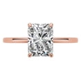 thumbnail image 5 of Solitaire Brilliance 2.5CT Radiant Cut Lab Grown Diamond Engagement Solitaire Ring 10K Rose Gold, Ring Size 9, 5 of 5
