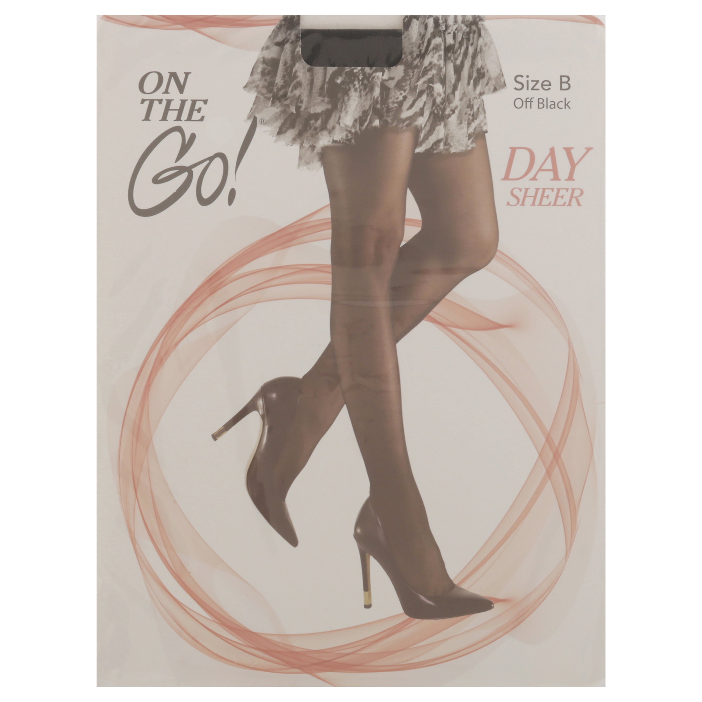 On the Go Women's Day Sheer Pantyhose (1 Pair Pack, Off Black, Size B)