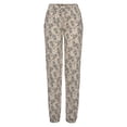 thumbnail image 7 of Wuxian Wide Leg Pants Woman High Waist Floral Printing Elastic Waist Trousers Long Pants Boho Beach Relaxed Joggers Summer Fashionable Breathable Pencil Pants,Beige,S, 7 of 7